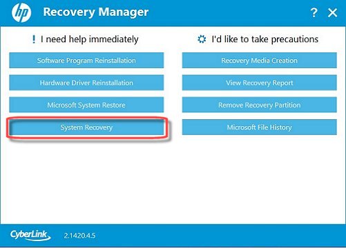 hp system recovery windows 10 free download